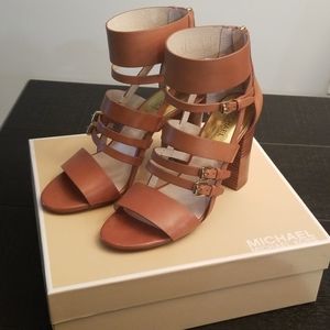 Michael Kors brown leather sandals